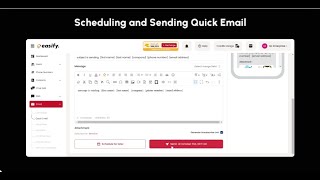 How to Schedule and Send Quick Emails in Easify emailmarketing [upl. by Thornie]