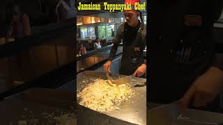 Ocean Coral Spring Teppanyaki Chef At Sakura Restaurant bowling travel tourism fun jamaica [upl. by Shanly466]