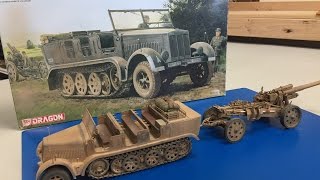 Building The Dragon 135 sdkfz 7 8 ton Halftrack in north Africa part 2 [upl. by Cornelius]