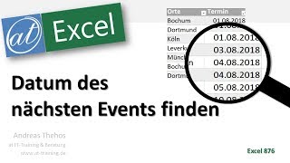 Datum des nächsten Events suchen  AGGREGAT  Excel [upl. by Elia]