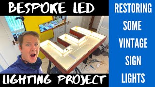 LED Strip Lighting Installation  Vintage Sign Restoration [upl. by Elleinod]