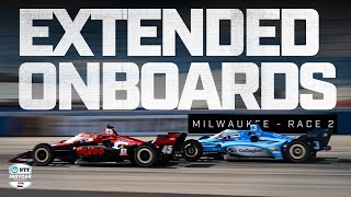 Battle of the SEASON  Best onboard moments from Race 2 at Milwaukee Mile  INDYCAR [upl. by Meehyrb]