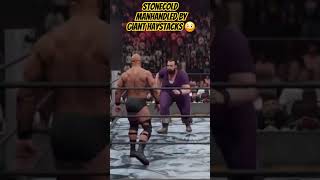 Brocks presence seems to put Stonecold off his game v Giant Haystacks 🤷‍♂️ wwe2k24 gaming [upl. by Inalel]