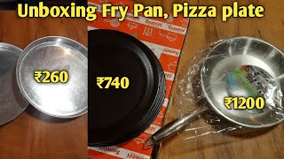 Unboxing Vlog  Sumeet Frying Pan Unboxing  Melamine Plates  Pizza Plates  Ayya Veetu samayal [upl. by Karon]