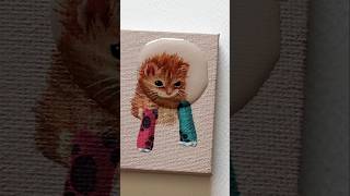 Czy koty się nudzą 🤔🐈 ciekawostki koty acrylicpainting [upl. by Garap]