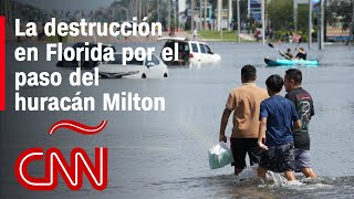 Imágenes muestran la destrucción del huracán Milton en su paso por Florida [upl. by Voss]