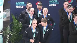 Brossard Synchro Championnat québécois 2024 Equipe 16 20 Libre Remise des médaillés [upl. by Buchanan]