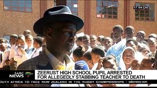 Zeerust school pupil arrested following allegedly stabbing a teacher [upl. by Connolly241]