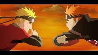 Naruto vs Pain  Pain Ataca konoha Completo e Kakashi morre [upl. by Odnalor]