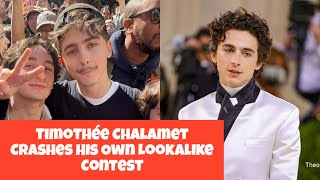 Timothée Chalamet Crashes His Own Lookalike Contest [upl. by Kinchen]