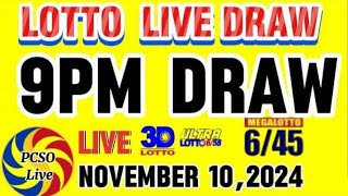 PCSO LOTTO 9PM LIVE DRAW TODAY NOVEMBER 102024 [upl. by Stelle815]