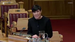 06112024 Spørretime2 Ine Eriksen Søreide utfordrer Jonas Gahr Støre [upl. by Brena]