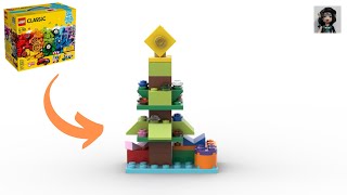 CHRISTMAS TREE Lego classic 10715 ideas How to build easy [upl. by Idyh]