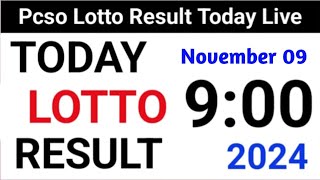 Lotto Result Today 9pm draw 9 November 2024 Swertres Ez2 PCSO [upl. by Kenlay]