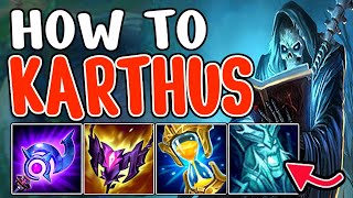 How to play KARTHUS JUNGLE the FASTEST FARMER in Season 13 League of Legends [upl. by Lavina]