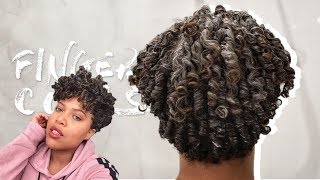 FINGER COILS ON SILVER NATURAL HAIR  Samantha Pollack [upl. by Jolyn]