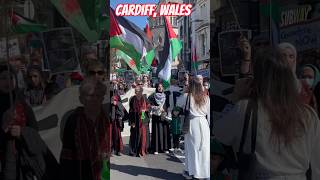 Shame🪧Protesters demand ceasefire☮️ Palestinian🇵🇸Land day☮️ cardiff [upl. by Dustin]