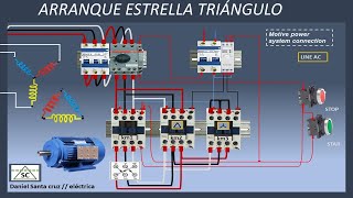 ⚡ Arranque Estrella Delta Estrella Triangulo de un motor Trifásico [upl. by Merralee840]