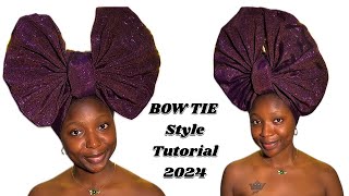 BOW TIE TUTORIAL 2024🔥 youtubemadeforyou trending howtotiegele bestdiy [upl. by Nalloh]