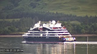 Le Dumont D’Urville in Fort William 25 JUN 2023  ZOOM Cam  Live Webcam [upl. by Solita291]