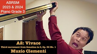 ABRSM 20232024 Piano Grade 3 A2 Vivace by Muzio Clementi [upl. by Spear]