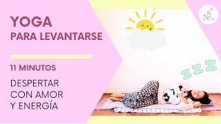 ¡YOGA PARA DESPERTAR 😴 Y LEVANTARSE DE LA CAMA CON ENERGÍA 🌈☀️ [upl. by Cimbura]