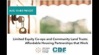 Limited Equity Coops and Community Land Trusts Affordable Housing Partnerships that Work [upl. by Mistrot]