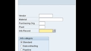 Info Record Configuration amp Creation sap mm [upl. by Arraeic565]