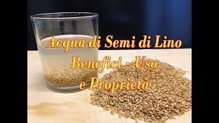 Acqua di Semi di Lino  Benefici Uso e Proprietà [upl. by Alekram]