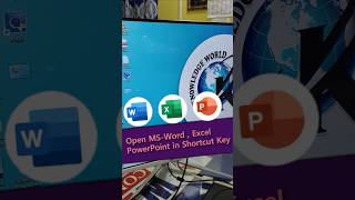 👍 Open MSWord Excel PowerPoint With Shortcut Key 🔥 Very Useful Shortcut Key shorts ytviral [upl. by Trebreh]