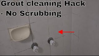 How to clean grout easy way  No scrubbing [upl. by Namaj]