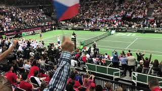 FedCup  final CZE  USA  11112018 Prague last ball [upl. by Akiehsat]