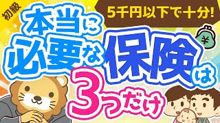 第133回【5000円以上は払いすぎ？】本当に必要なおすすめの保険3選【お金の勉強 初級編】 [upl. by Older]