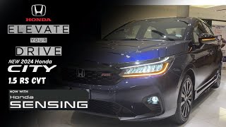 2024 Honda City 15 RS CVT Honda Sensing Full InDepth Review  Obsidian Blue Pearl [upl. by Yrocej]