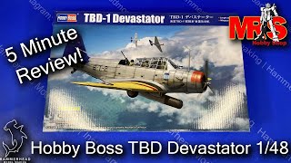 Hobby Boss 148 TBD1 Devastator  5 Minute Review [upl. by Elma]