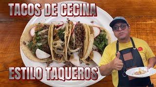 Tacos de Cecina estilo taqueros [upl. by Klenk]