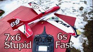 6s Stupid Fast HobbyKing EFXtra  140mph [upl. by Marabelle]