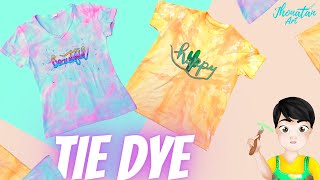 COMO hacer TIE DYE con pintura ACRÍLICA casero facil 👕❤COMO HACER TIE DIE CASERO FACIL [upl. by Abibah248]