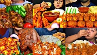 mukbangers eating lots of non veg spicy food Asmr mukbang😩🥵ASMRRRR FAMM [upl. by Heller272]