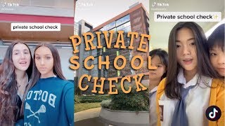 Private School Check Part 1  TikTok Compilation [upl. by Llerot]