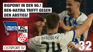 BenHatira in der 90 Bigpoints gegen den Abstieg Hertha II  RW Erfurt  Regionalliga Nordost [upl. by Asiral21]