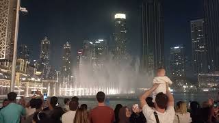 New Year 2024 by Emaar Dubai Mall Water fountain show Burj khalifa Dubai 🎊 celebration dubailife [upl. by Warrin]