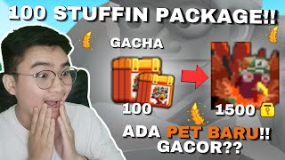 GACHA 100 SUPPORT STUFFIN PACKAGE ADA PET BARU  Growtopia Thanksgiving 2024 [upl. by Topliffe]