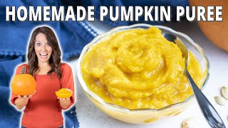 How to Make Pumpkin Puree  2 Easy Ways to Cut a Pumpkin [upl. by Iznek]