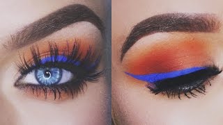 Sunset Eyes  Blue Eyeliner Makeup Tutorial  Naomi [upl. by Bernita]