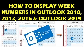 How to display week numbers in Outlook 2010 2013 2016 amp Outlook 2019 [upl. by Alane]