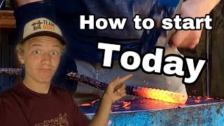 How to Start Forging in Your Backyard  Beginners Blacksmithing and Bladesmithing [upl. by Brackely]