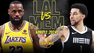 Los Angeles Lakers vs Memphis Grizzlies Full Game Highlights  April 12 2024  FreeDawkins [upl. by Garbe]