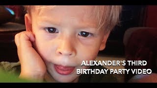 Superkid is Born  Alexanders 3rd Birthday Party Video [upl. by Assiluy]