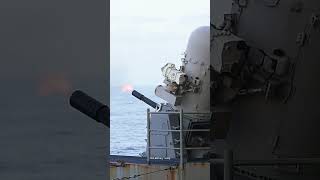 Phalanx CIWS reacts to enemy UAVs shorts military [upl. by Judy]